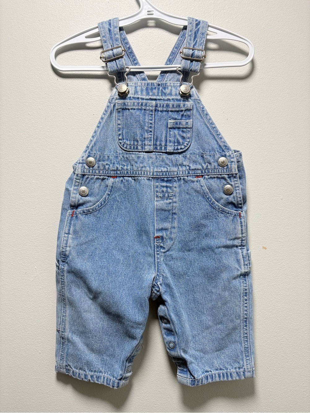 Kids Light Blue Denim Short Overalls